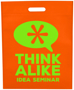 Orange convention bag suitable to carry brochures