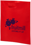 Red exhibition carry bag to hold documents or brochures