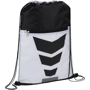 Courtside Drawstring Backpack in white and black