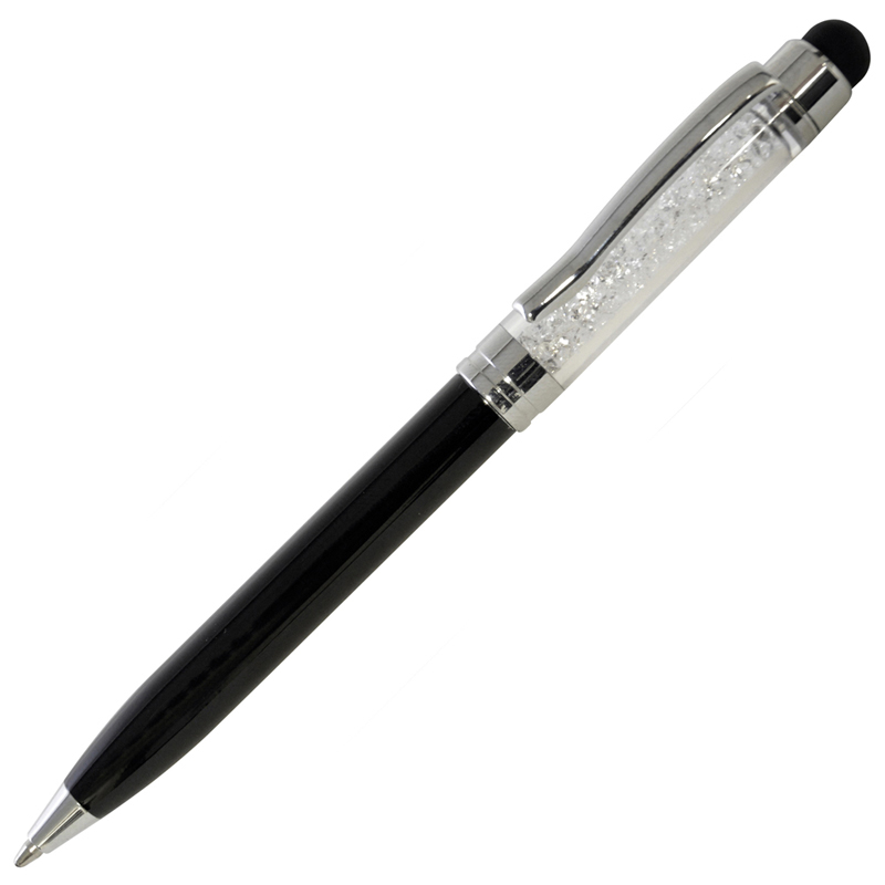 Crystal Stylus Ballpen in black