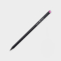 Crystal Tipped Eco Pencil in black with 1 colour print logo and pink crystal