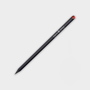 Crystal Tipped Eco Pencil in black with 1 colour print logo and red crystal