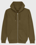 Cultivator Iconic Zip-Thru Hoodie in khaki