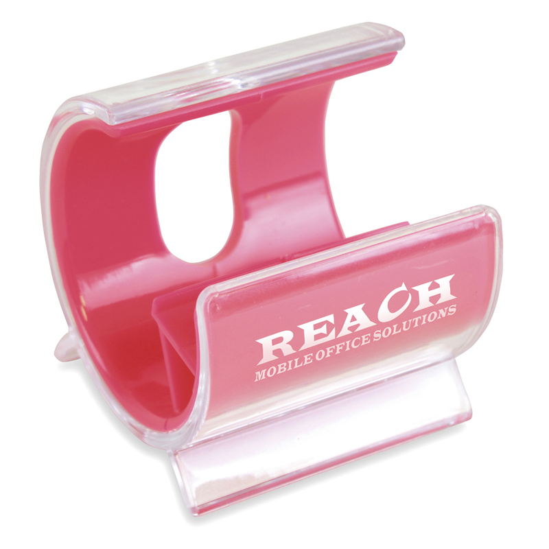 Desk Phone Holder in pink with 1 colour print