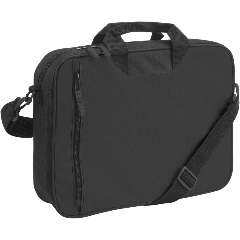 solid black shoulder conference bag