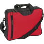 Business bag with should strap in red and black