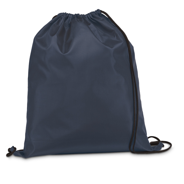 Draw string sports bag in grey with black strings