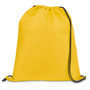 Draw string sports bag in yellow with black strings