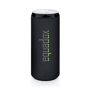 black reusable drinking can