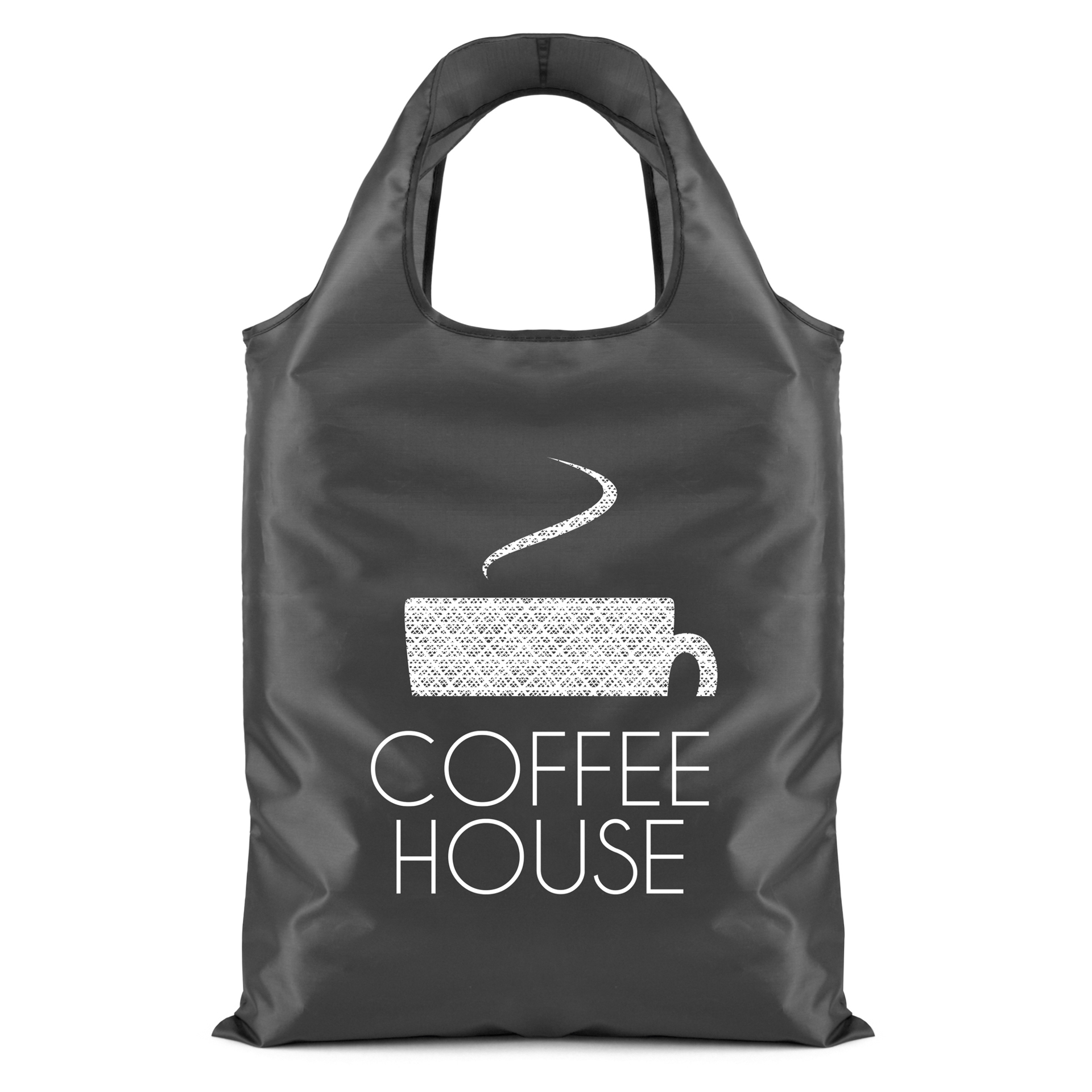 black fold-up shopper bag