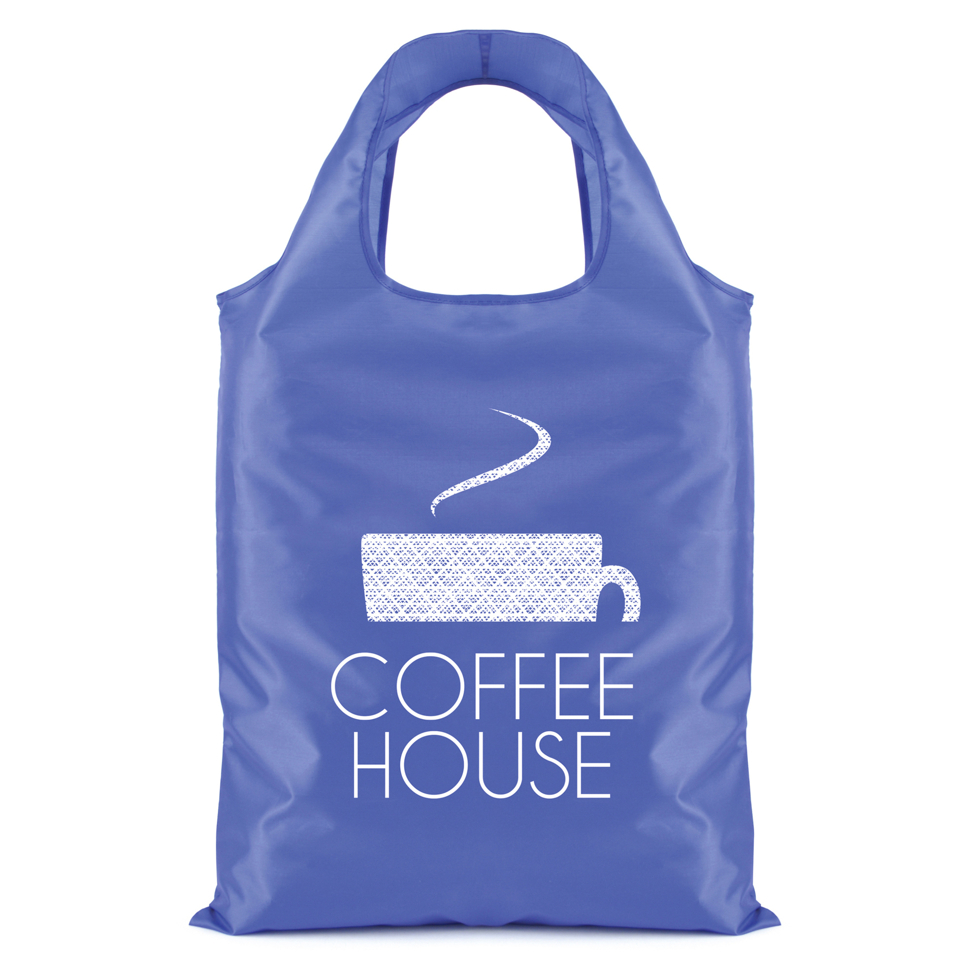 blue roll-up shopping bag