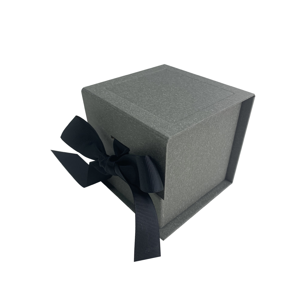 Gift box with black ribbon