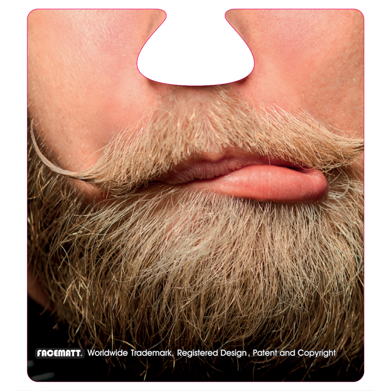 funny face beer mat with blonde beard