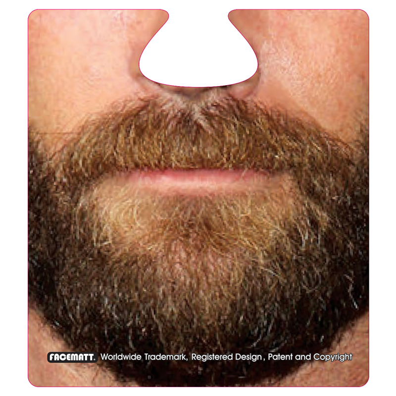 face beer mat with beard