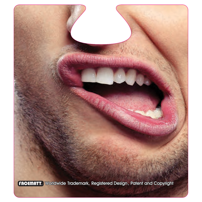 mens funny face beer mat