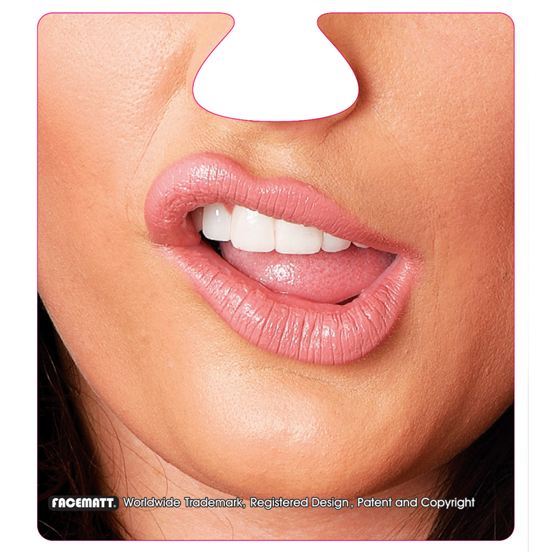 ladies funny face beer mat