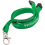 Flat Polyester 10mm Lanyard in green with 1 colour print