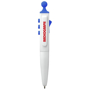 white fidget pen with blue trim