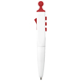 white and red pen with multi action fidget functions