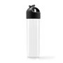 Clear Sports Bottle With Black Cap And Handle To Lid