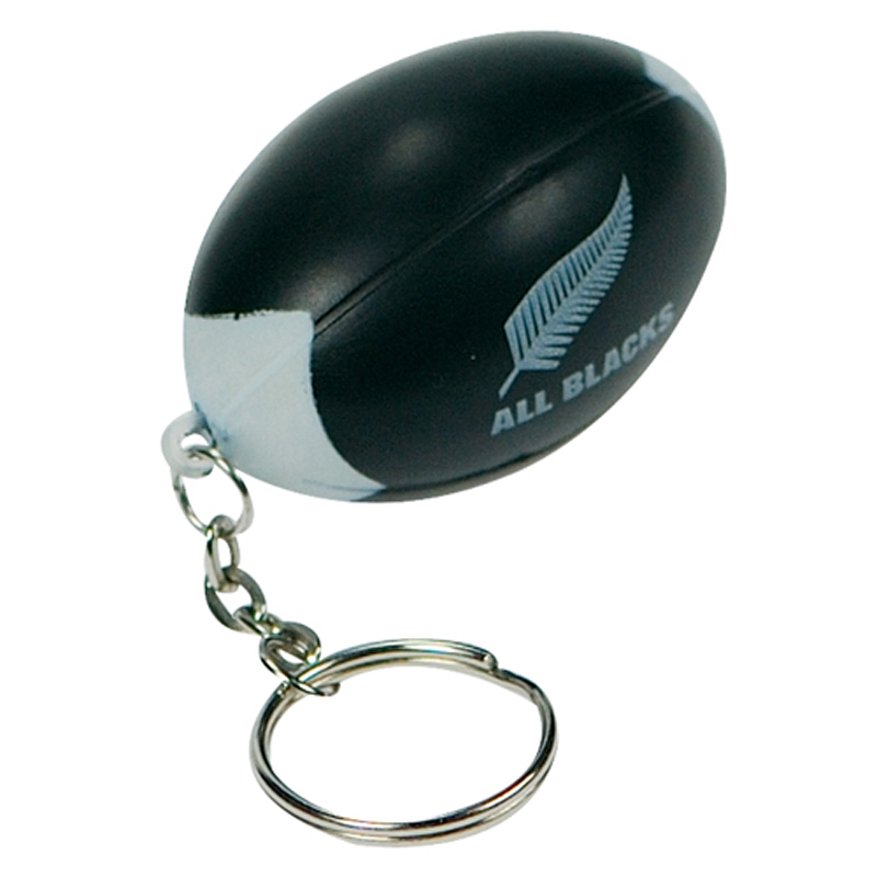 Foam Rugby Ball Keyring Black