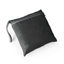 Foldable gym bag pouch in black with grey zip and details