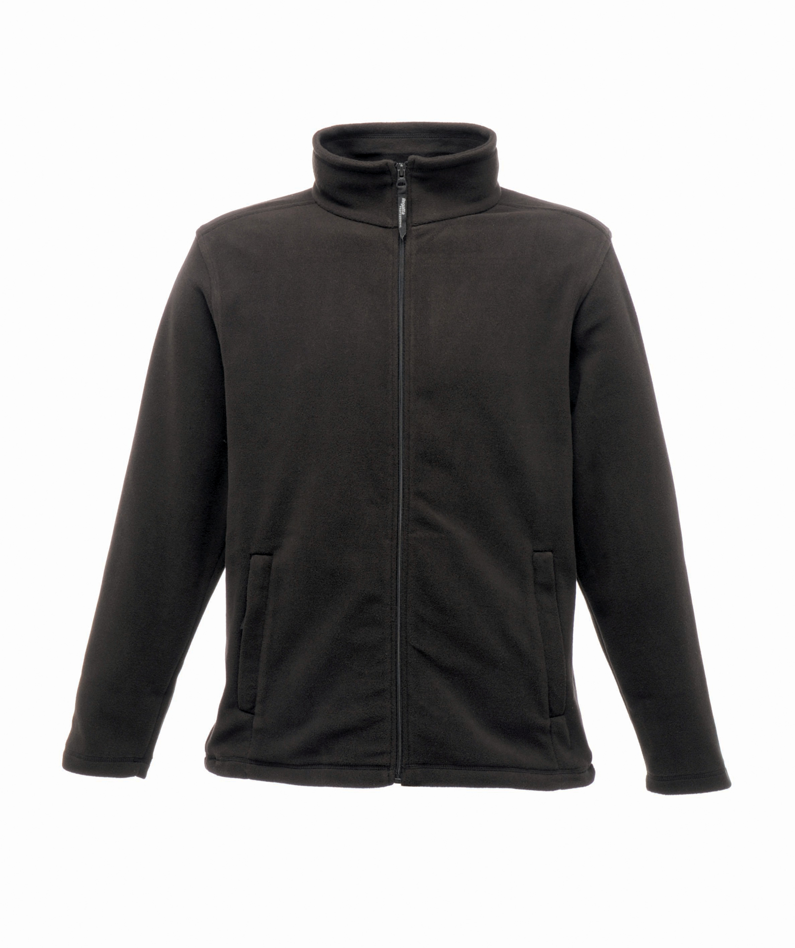 Full Zip Microfleece in black with 2 zipped lower pockets