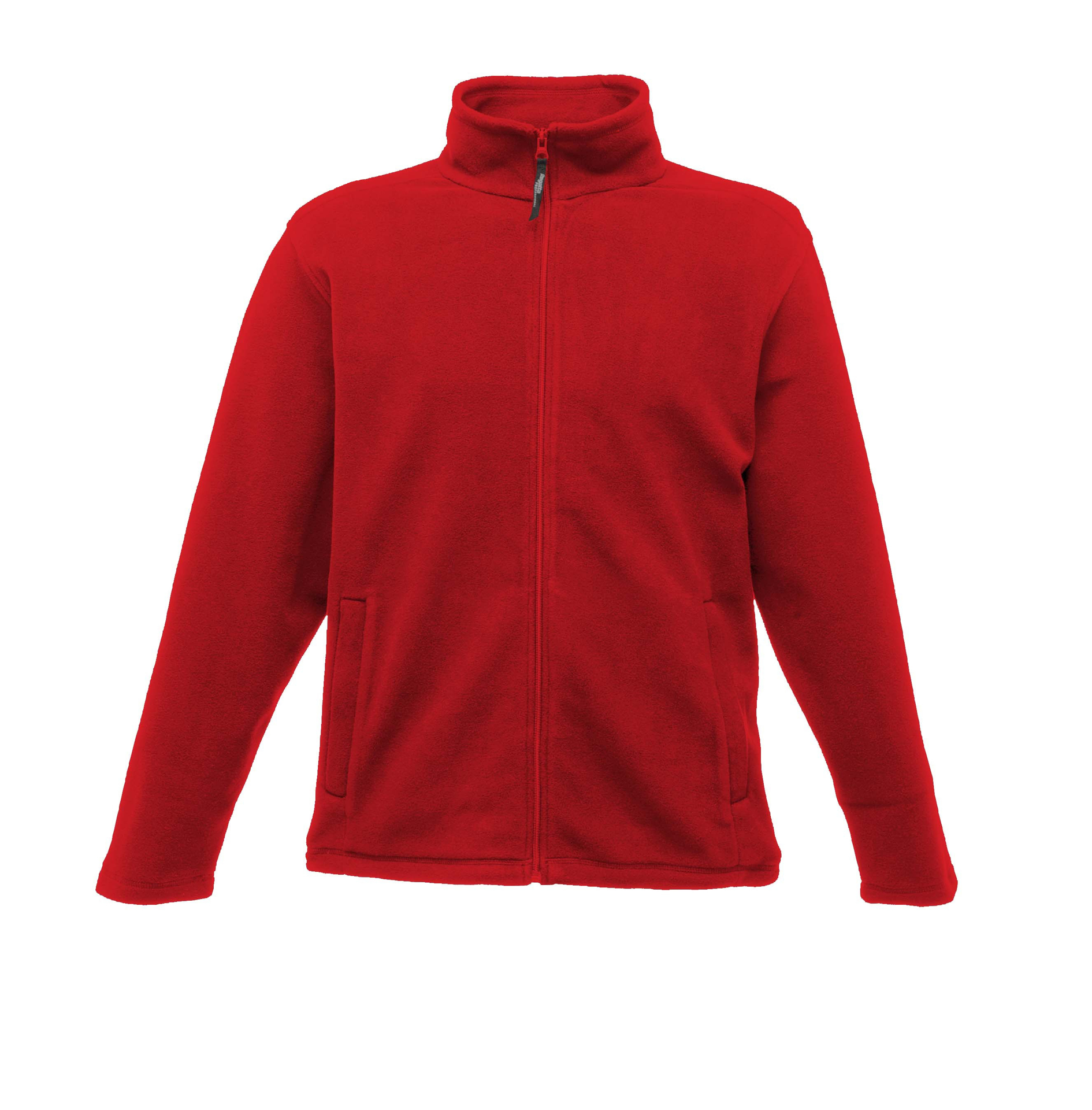 Full Zip Microfleece in red with 2 zipped lower pockets
