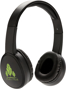 Fusion Wireless Headphones in black with 1 colour print logo