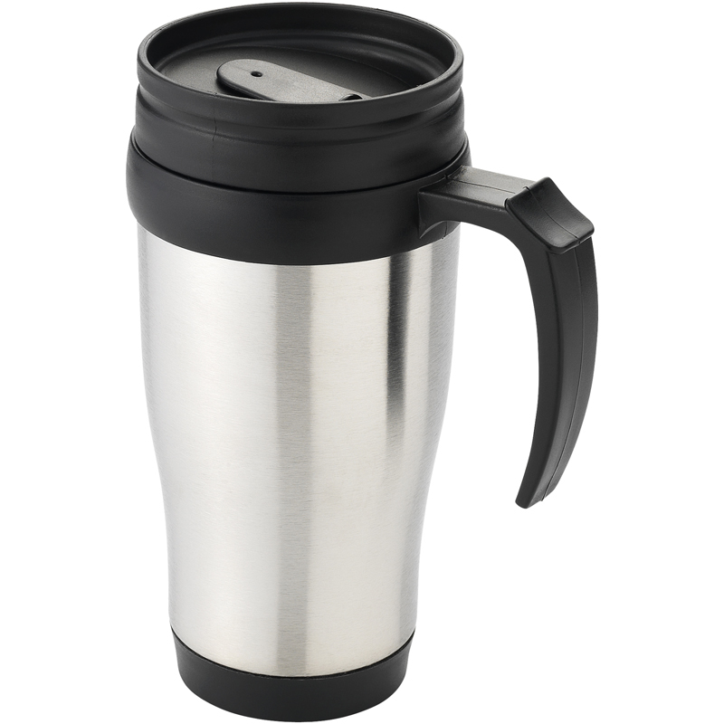 Gila Thermal Mug in silver and black