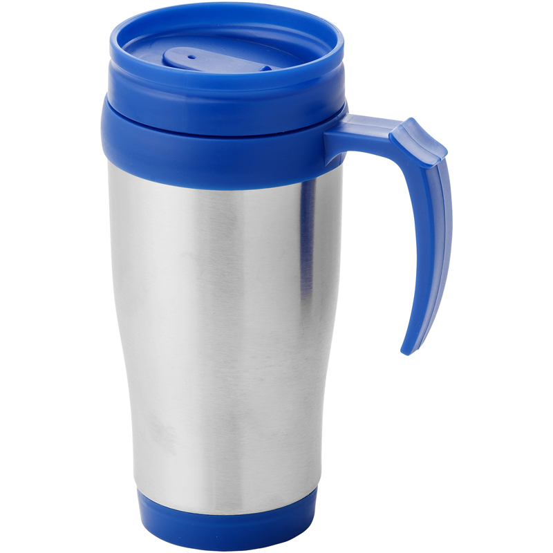Gila Thermal Mug in silver and blue