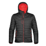 Gravity Thermal Shell in black with full zip and 3 zipped pockets on outside and red lining