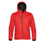 Gravity Thermal Shell in red with full zip and 3 zipped pockets on outside and black lining