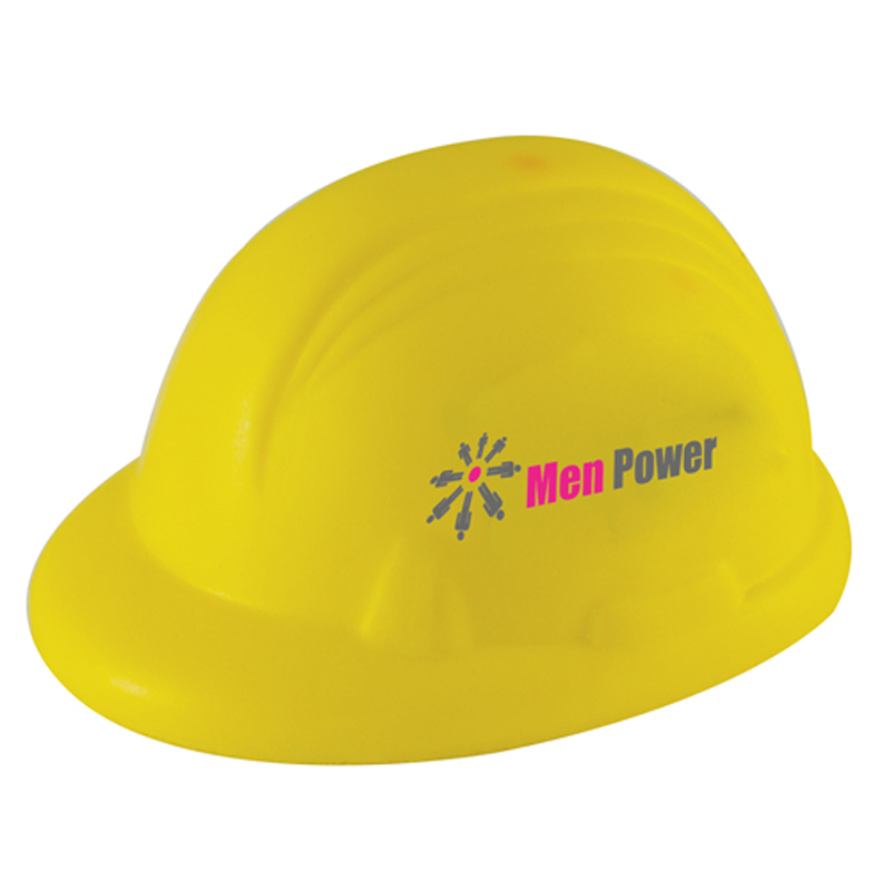 Yellow hard hat stress toy