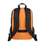 Ibira 15.6" Laptop And Tablet Backpack in black and orange back view