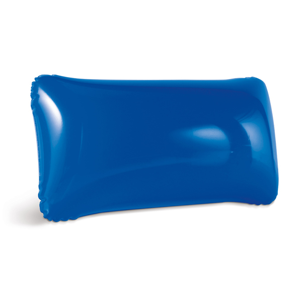 Inflatable pillow in blue