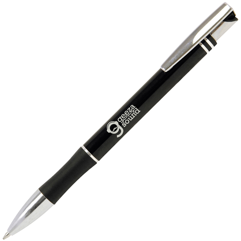 Intec Pen in black and silver with 1 colour print