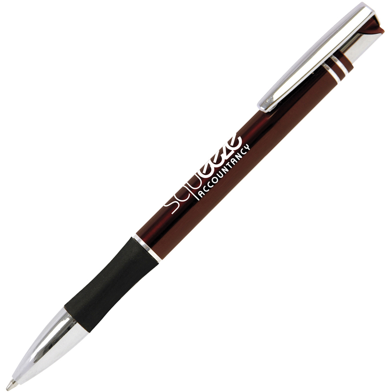 Intec Pen in burgundy and silver with 1 colour print