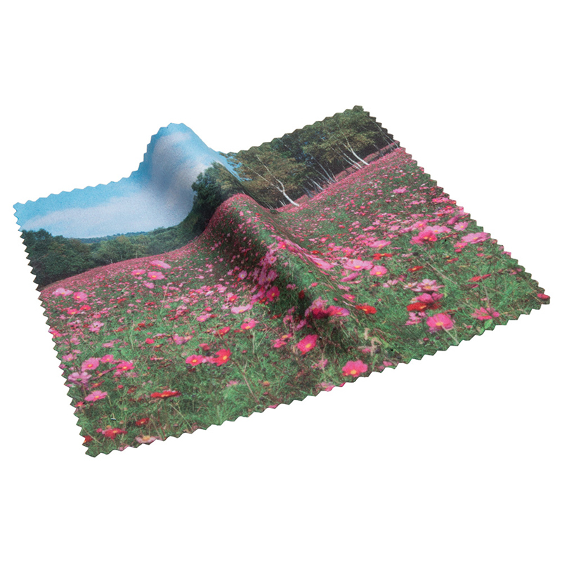 Ipad Microfibre Cleaning Cloth with full colour design of flower field