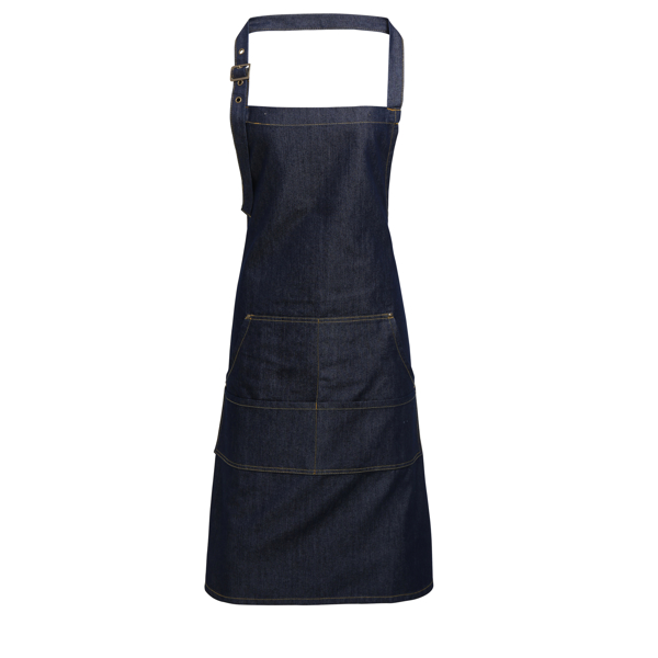 Eywlwaar Denim Schürze Unisex – Mit 3 Taschen, Verstellbar, 77x67,5 Cm (schwarz/blau)