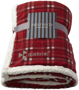 Joan sherpa plaid blanket in red