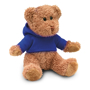 johnny bear with blue hooded sweater