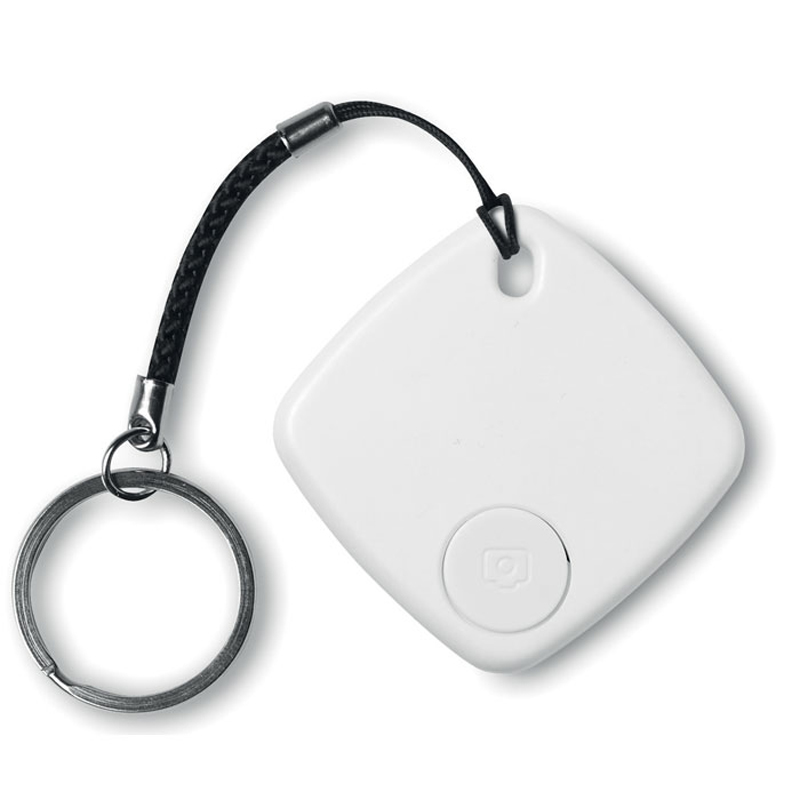 front view key finder keyring in white
