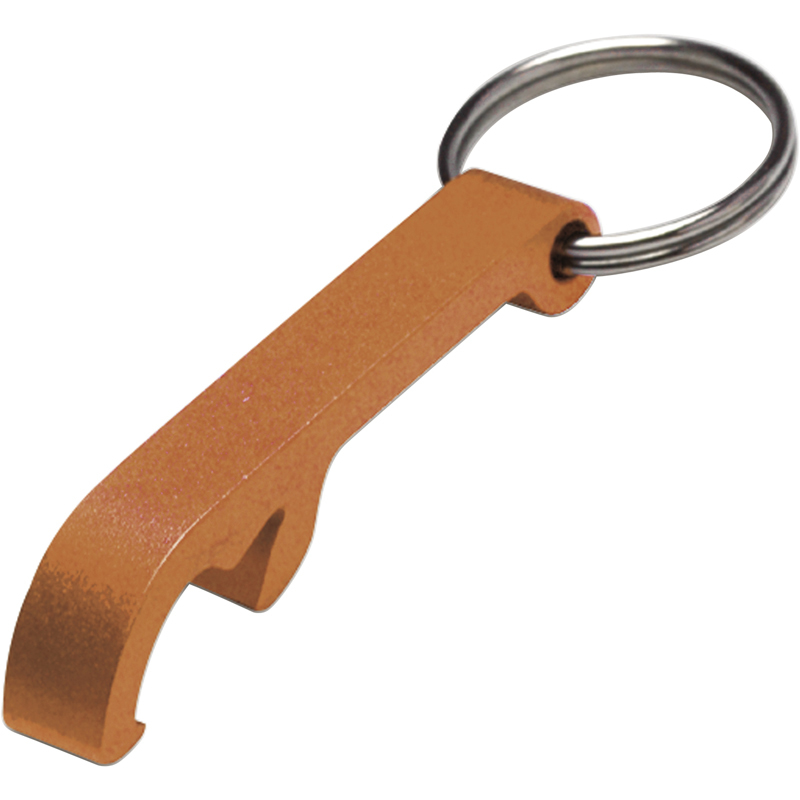 Keyring and bottle opener in orange