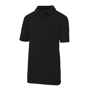 Kids Cool Polo in black with collar and 2 buttons