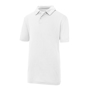 Kids Cool Polo in white with collar and 2 buttons