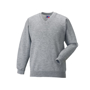 Kids V Neck Sweatshirt in grey with set in sleeves and side seams