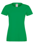 Lady-fit Softspun T in green with crew neck