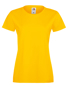Lady-fit Softspun T in yellow with crew neck