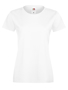 Lady-fit Softspun T in white with crew neck